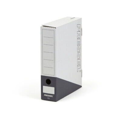 Archivbox, F75, Klappdeckel, A4, 7,5 x 26 x 32,5 cm, weiß/anthrazit