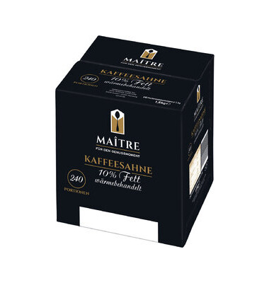 Kaffeesahne 4051071002, 10% Fett, 240x 7,5ml, in Portionsdose