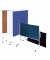 Moderationstafel Eco ECO-UMTF 03, 120x150cm, Filz + Filz (beidseitig), pinnbar, mit Rollen, blau + blau