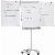 Flipchart PRO Deluxe Mobil, FC81, 67x95cm, hellgrau, mit Rollen, mit 2 Seitenarmen