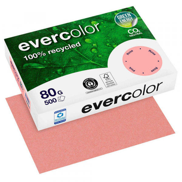 3288580400039 - Recyclingpapier evercolor 40003C rosa pastell A4 80g 500 Blatt 3288580400039 500 Stück