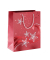 Geschenktasche GT107 Wave, Weihnachten, farblich abgestimmte Tragekordel, Sterne, 26cm x 33cm