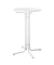 Stehtisch 01602207KH 110cm (H), Ø 70cm (BxT), rund, weiß / weiß