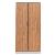 Aktenschrank 100109, Holz/Stahl abschließbar, 5 OH, 92 x 195 x 42 cm, erle/lichtgrau