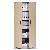 Aktenschrank 100124, Holz/Stahl abschließbar, 5 OH, 92 x 195 x 42 cm, ahorn/alu
