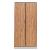 Aktenschrank 100121, Holz/Stahl abschließbar, 5 OH, 92 x 195 x 42 cm, erle/alu