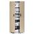 Aktenschrank 100118, Holz/Stahl abschließbar, 5 OH, 92 x 195 x 42 cm, ahorn/weiß