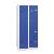 Spind 106568, Metall, 2 Abteile mit 4 Fächern, abschließbar, 80x180cm (BxH), blau