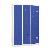 Spind 106584, Metall, 3 Abteile mit 6 Fächern, abschließbar, 120x180cm (BxH), blau