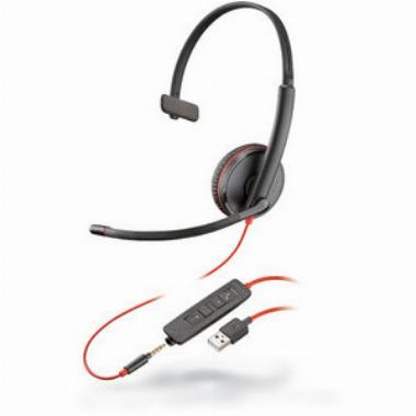 Poly Headset Blackwire C3215 monaural USB + 3.5mm neu
