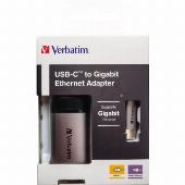 USB-Ethernet-Adapter VER49146, 10cm, USB-C auf RJ-45, schwarz/grau