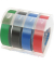 3D Plastik-Prägeband S0898130 9mm x 3m weiß/schwarz abriebfest selbstklebend