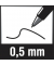 Tintenkulimine, F, 0,5 mm, Schreibf.: schwarz