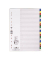 Kunststoffregister 675527, A bis Z, A4, 120µm, farbige Taben, 20-teilig