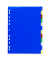 Kunststoffregister mit farbigen Taben 675027, 1 bis 12, A4, 120µm, farbige Taben, 12-teilig