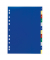 Kunststoffregister mit farbigen Taben 675027, 1 bis 12, A4, 120µm, farbige Taben, 12-teilig