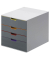 Schubladenbox Varicolor 7604-27 grau/bunt 4 Schubladen geschlossen