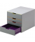 Schubladenbox Varicolor 7604-27 grau/bunt 4 Schubladen geschlossen