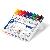 Boardmarker Lumocolor 351, 351-WP8, Etui, rot, blau, gr&uuml;n, schwarz, orange, pink oder gelb, violett, braun, 2mm Rundspitze