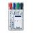 Boardmarker-Set Lumocolor 351, 351-WP4, Etui, rot, blau, gr&uuml;n, schwarz, 2mm Rundspitze