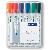 Boardmarker-Set Lumocolor 351, 351-WP6, Etui, rot, blau, gr&uuml;n, schwarz, orange, violett, 2mm Rundspitze