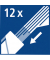 Druckbleistift-Set Mars micro, 775 SC WP3, 3x blau, 0,3mm+0,5mm+0,7mm, HB