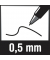 Fineliner-Set my.pen, 11367232, grau/farbig (Schreibfarbe: 10-farbig sortiert), 0,5+4mm