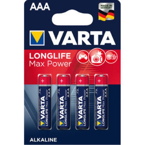 4008496104734 - Longlife Max Power aaa Bli 4 Micro (AAA)-Batterie Alkali-Mangan 1270 mAh 15 v 4 St - Varta