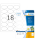 Etiketten Special 4358, weiß 63,5x42,3mm, oval, 