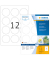 Etiketten Special 4477, weiß 60x60mm, rund, 