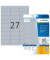 Typenschild-Etiketten 4592 silber
