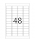 Etik Folie A4 45,7x21,2 transp transp. 45,7x21,2mm
