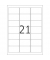 Folienetiketten Special 8017, transparent, 63,5x38,1mm (BxH), rechteckig