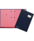 Unterschriftenmappe DE LUXE 24202-02, A4 20 F&auml;cher Graupappe blau + rosa