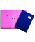 Unterschriftenmappe DE LUXE 24102-02, A4 10 F&auml;cher Graupappe blau + rosa