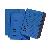 Ordnungsmappe A4 7-teilig blau Aufdruck 1-7 auf dem Deckel mit Eck