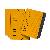 Ordnungsmappe A4 12-teilig gelb Aufdruck 1-12 auf dem Deckel mit Ec