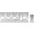 Tastatur-Maus-Set DW 8000 JD-0310DE, kabellos (USB-Funk), Sondertasten, silber, weiß