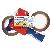 Packbandabroller Tesapack 57108-00000-01, mit Bremse, mit 2x Packband 50mm x 66m