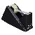 Tischabroller ECO & CLEAR bis 19mm x 33m schwarz gefüllt