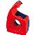 Handabroller Easy Cut bis 19mm x 10m leer rot/blau