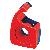 Handabroller Easy Cut bis 19mm x 10m leer rot/blau