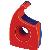 Handabroller Easy Cut bis 19mm x 33m leer rot/blau
