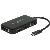 Adapter, USB C/VGA/HDMI™/DVI/DP-ST/4xBU, L: 0,15 m, schwarz