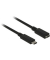 Verlängerungskabel, 2 x USB C - Stecker/Buchse, L: 2 m, schwarz