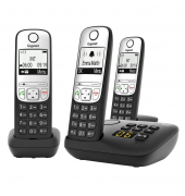 A690A Trio Schnurlostelefon-Set mit Anrufbeantworter schwarz