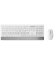 Tastatur-Maus-Set MROS106, kabellos (USB-Funk), weiß, silber