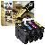 Druckerpatrone 16XL / T1636XL C13T16364012 (kompatibel zu Epson 16XL), schwarz/cyan/magenta/gelb, ca. 1x 500, 3x 450 Seiten
