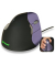 Vertikalmaus Evoluent 4, 5 Tasten, mit Kabel, USB-Kabel, Rechtshänder, ergonomisch, hohe Auflösung, optisch, schwarz, violett
