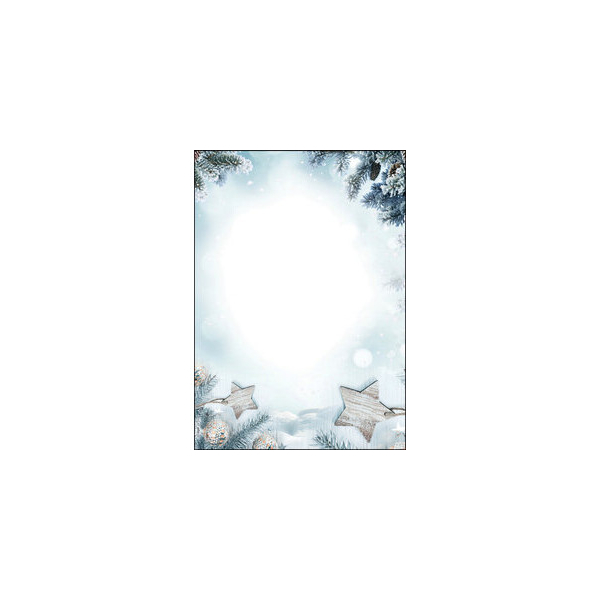 4004360809071 - Weihnachtsmotiv-Papier Snow Star 90g-Feinpapier 25 Blatt A4 Inkjet- & Laserdrucker